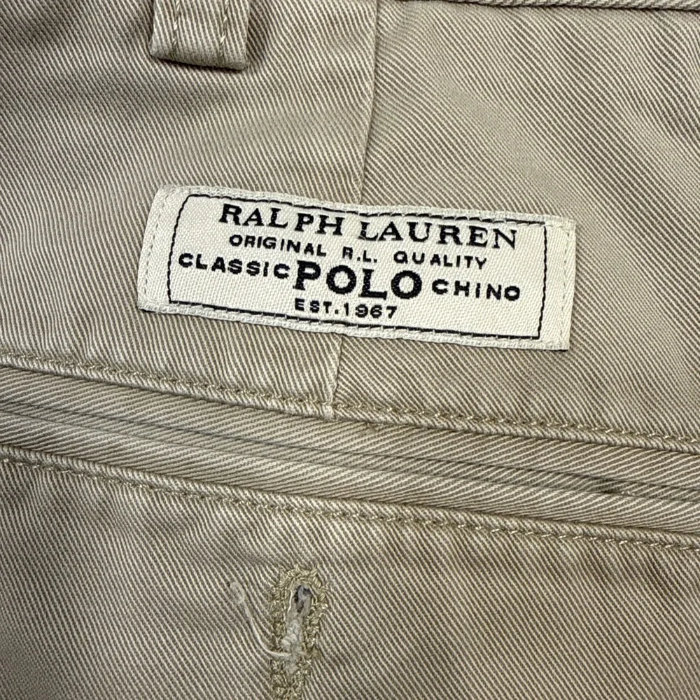 Polo Ralph Lauren Mens Chino Shorts 34‎ Beige  Cotton Twill Flat Front
